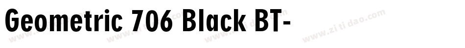 Geometric 706 Black BT字体转换